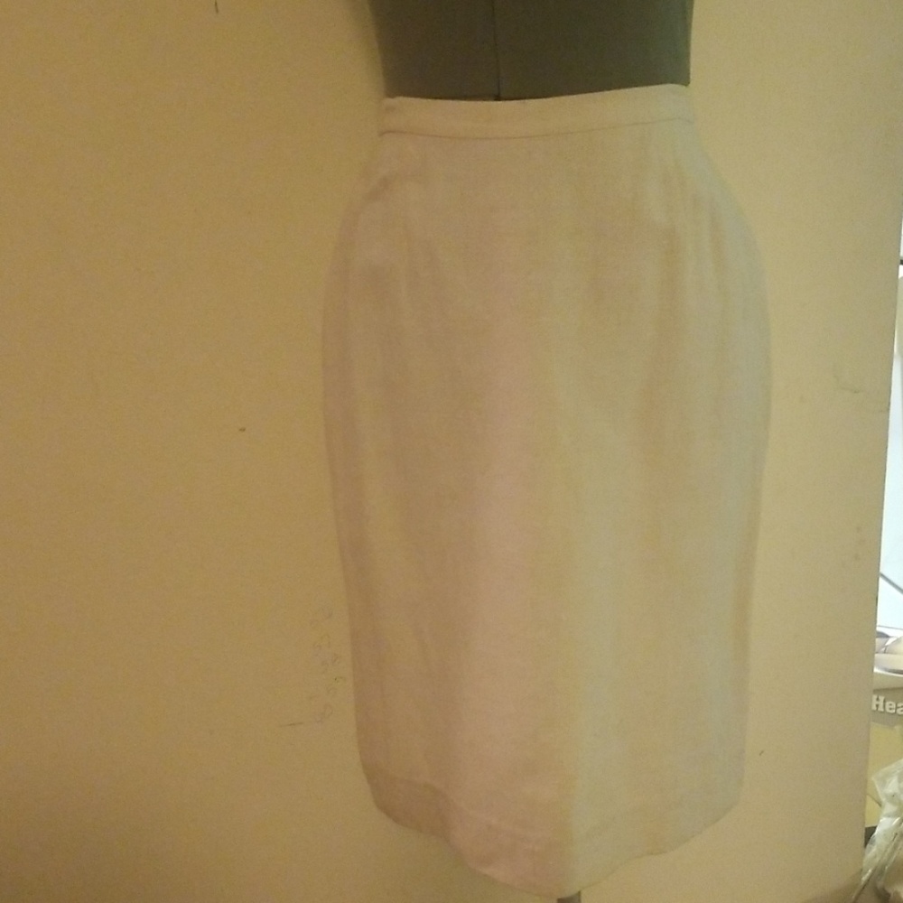 Vintage raw silk cream skirt